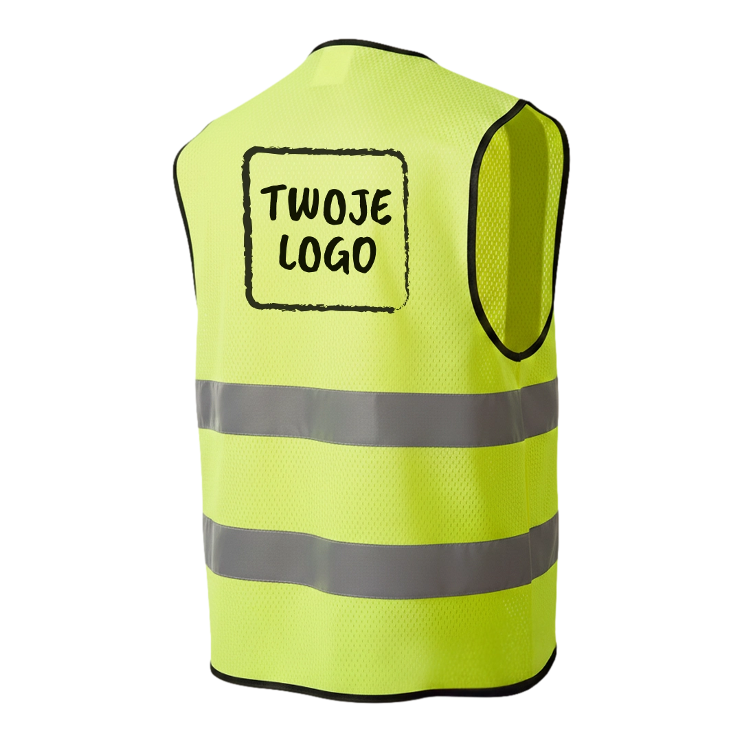 Kamizelka ostrzegawcza z miejscem na logo firmowe